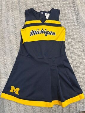 Michigan Navy & Yellow Cheer Dress with Block M